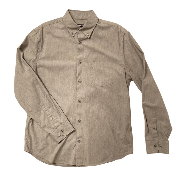 Express Other - Express Men's Gray Button-Down Shirt – Size M